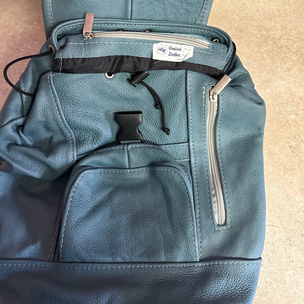 Leather men’s backpack